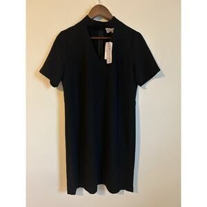 Philosophy dress collar V neck black cutout Size 8